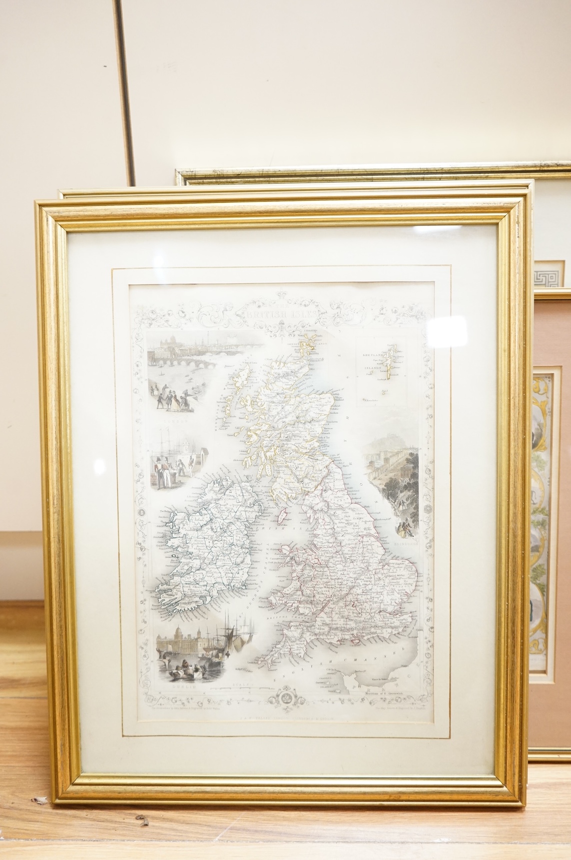 Twelve antique and later maps, to include Northern Africa from John Tallis's Illustrated Atlas published 1851, Natal and Kaffrari from the same atlas and one of Asia Minor, drawn and engraved by J. Rapkin